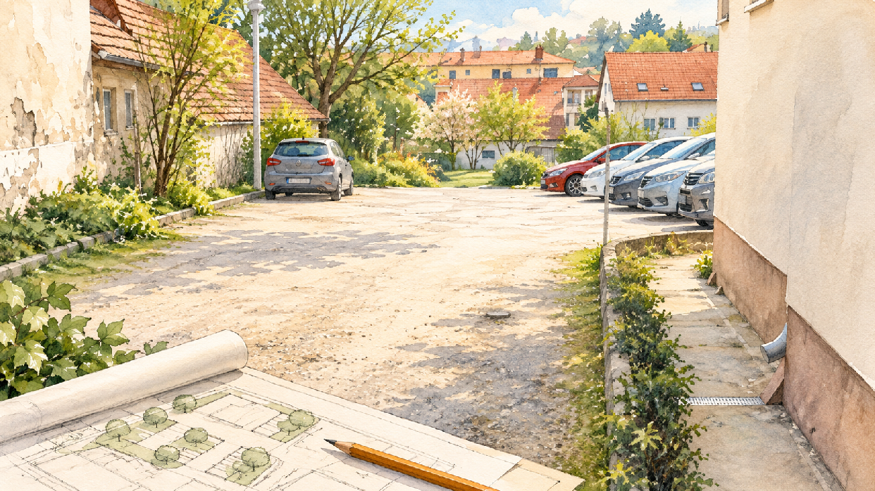 Ajánlattételi felhívás a Kossuth Lajos utca 30. alatti parkoló bővítésére