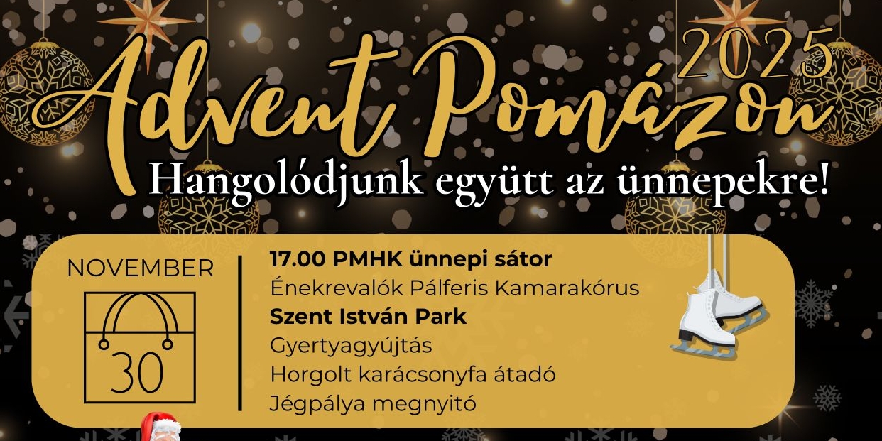 Jégpálya megnyitó, adventi műsor és horgolt karácsonyfa átadó lesz november 30-án