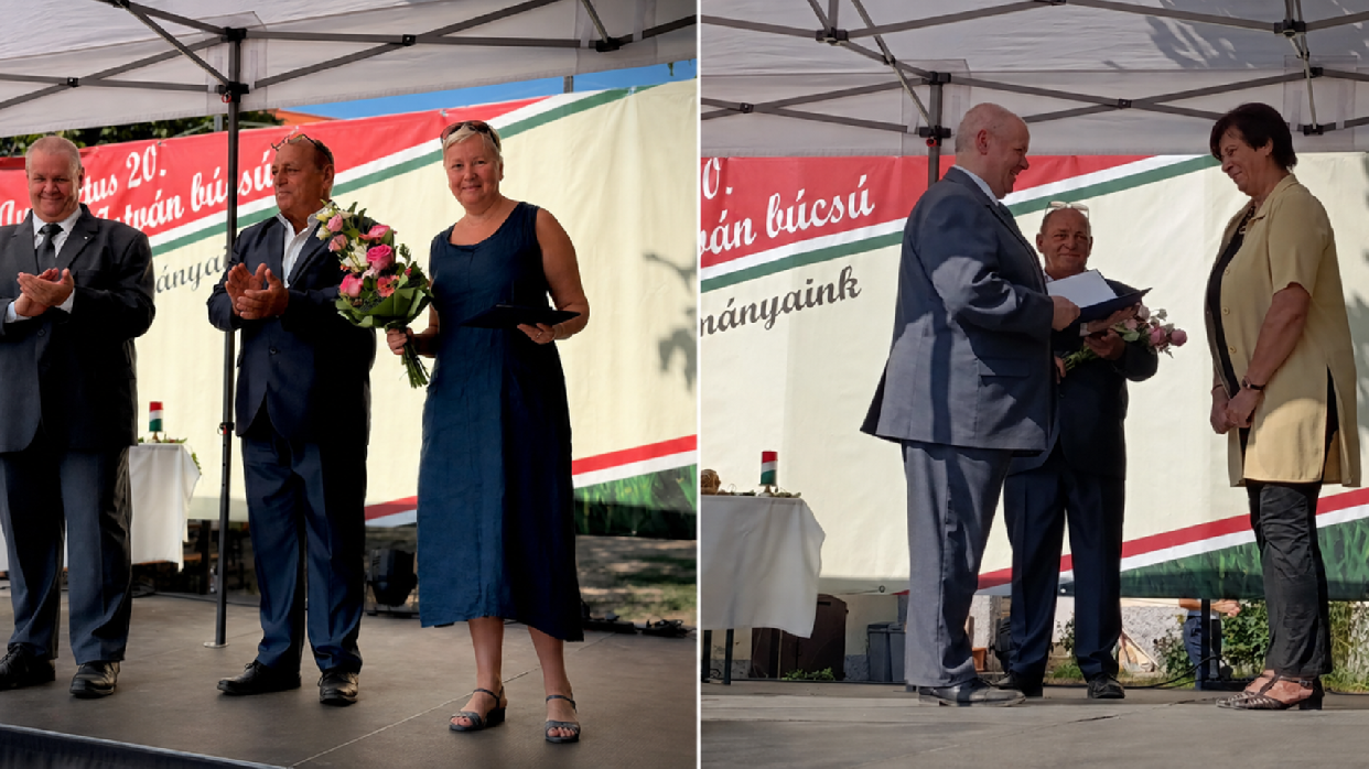 Zsideiné Szőke Erika és az Opanke Egyesület a Pomáz Város Közművelődéséért díj idei kitüntetettjei