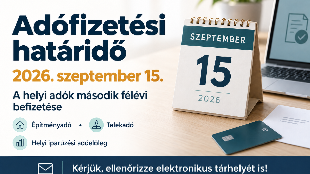 Szeptember 15.: adófizetési határidő