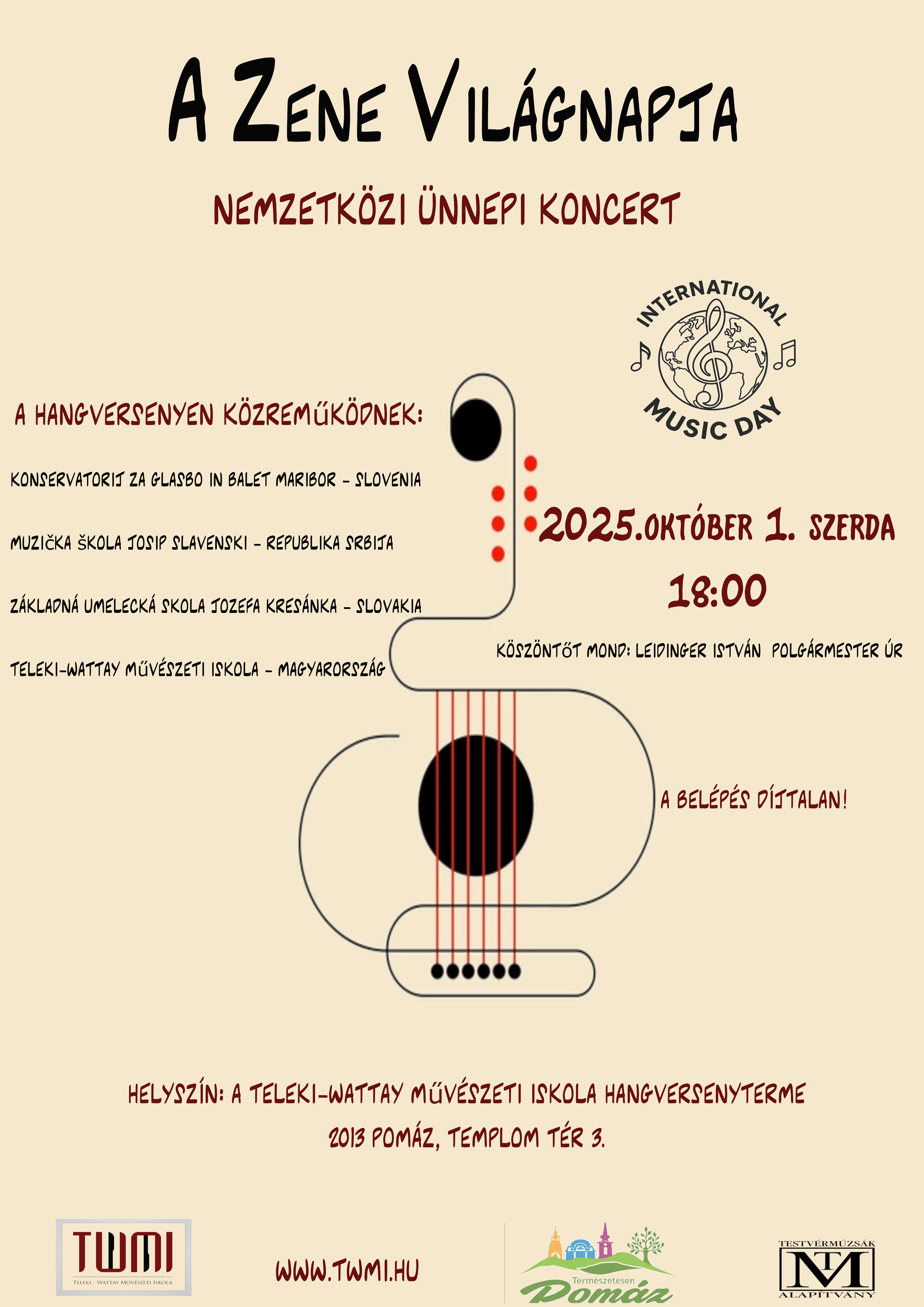 A Zene Világnapja - Nemzetközi ünnepi koncert